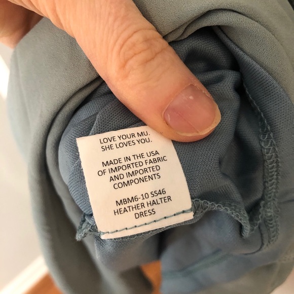 Show Me Your Mumu Heather Halter Dress Sage Crisp - Picture 6 of 8